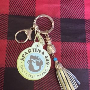 Pineapple Lime Tassel Keychain